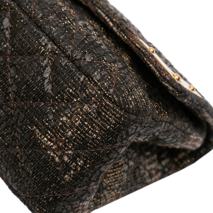 Chanel Paris Shanghai 2.55 Icons Lacquered Tweed Double rabat 225