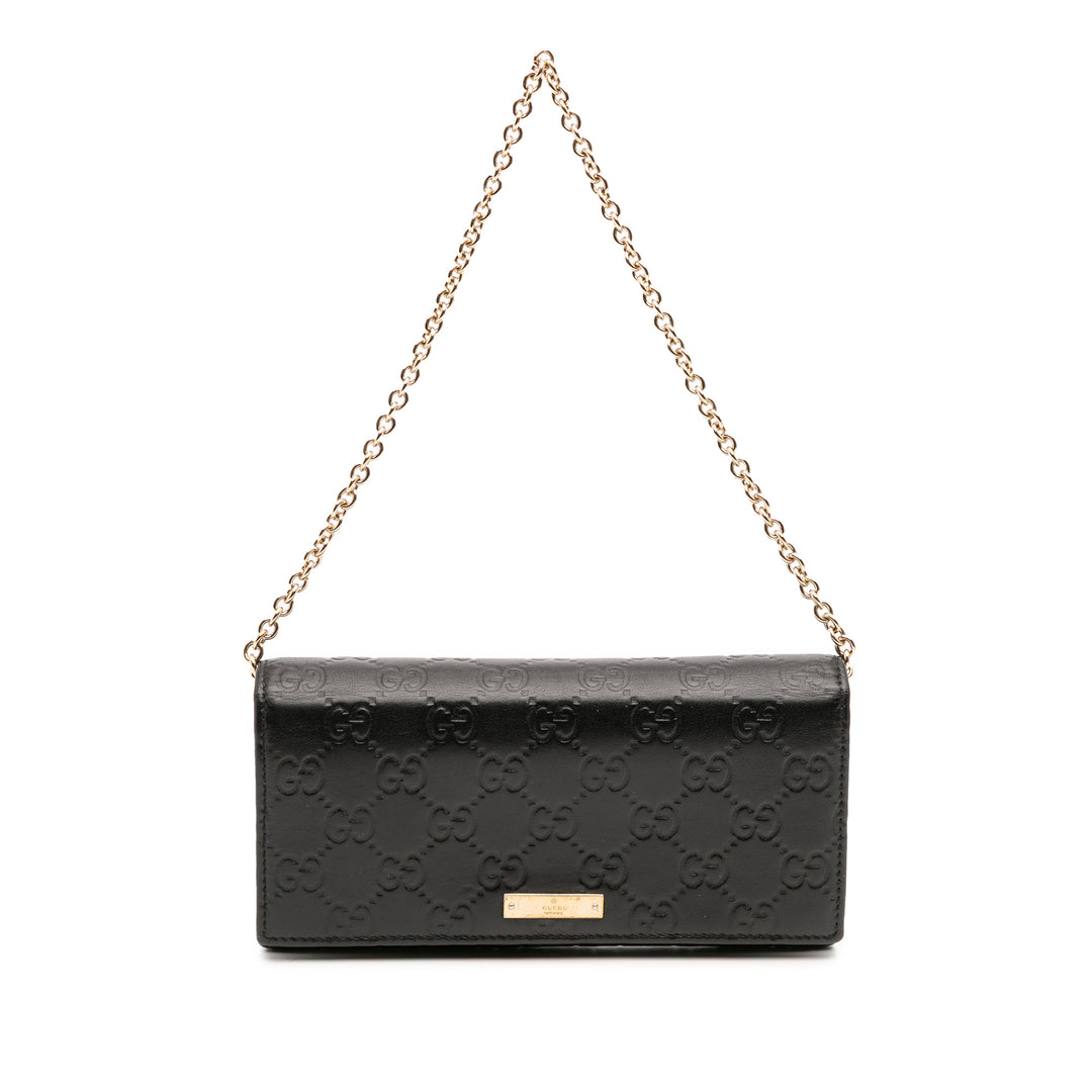 Gucci Guccissima Wallet on Chain Noir – GABY PARIS Authentique
