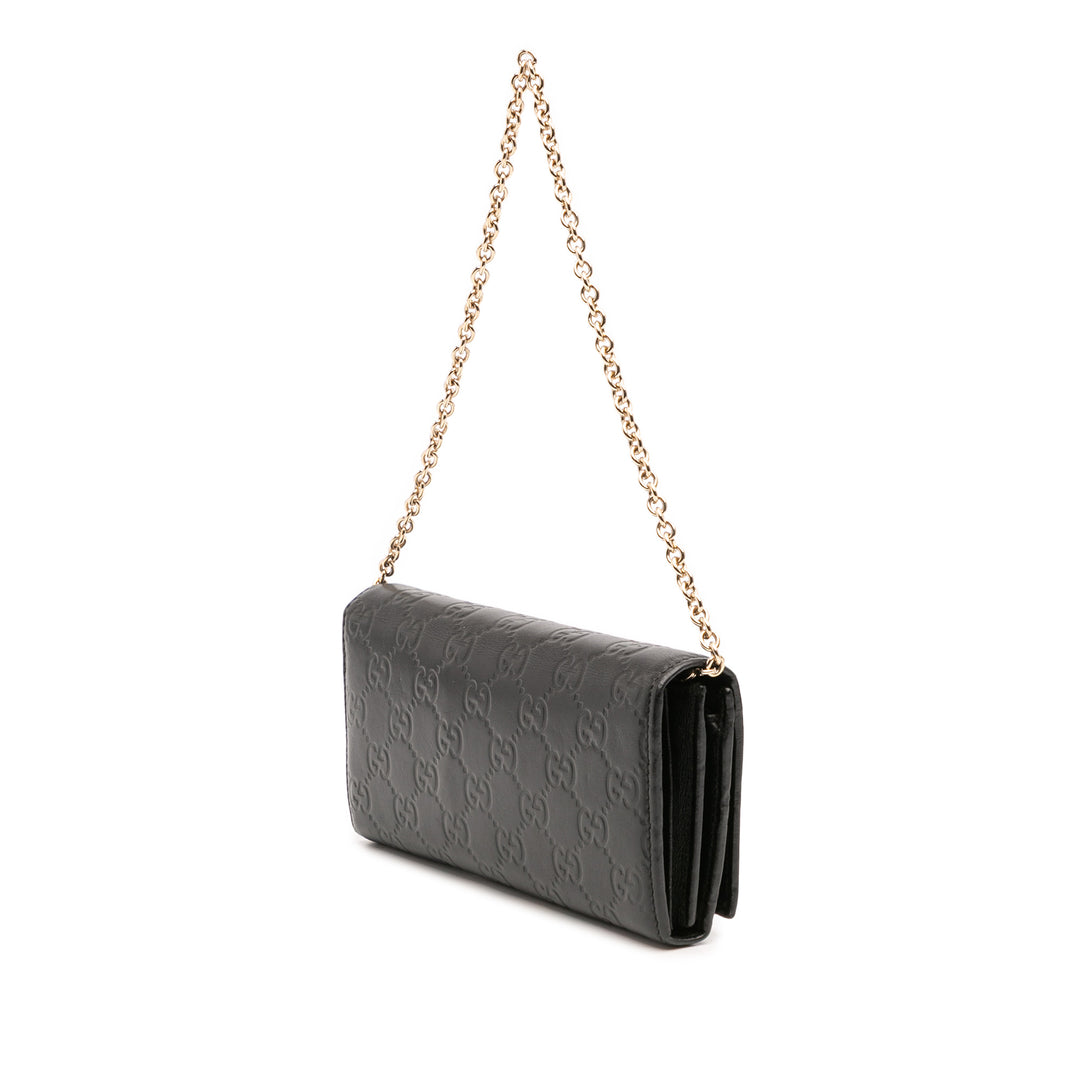Gucci Guccissima Wallet on Chain Noir – GABY PARIS Authentique