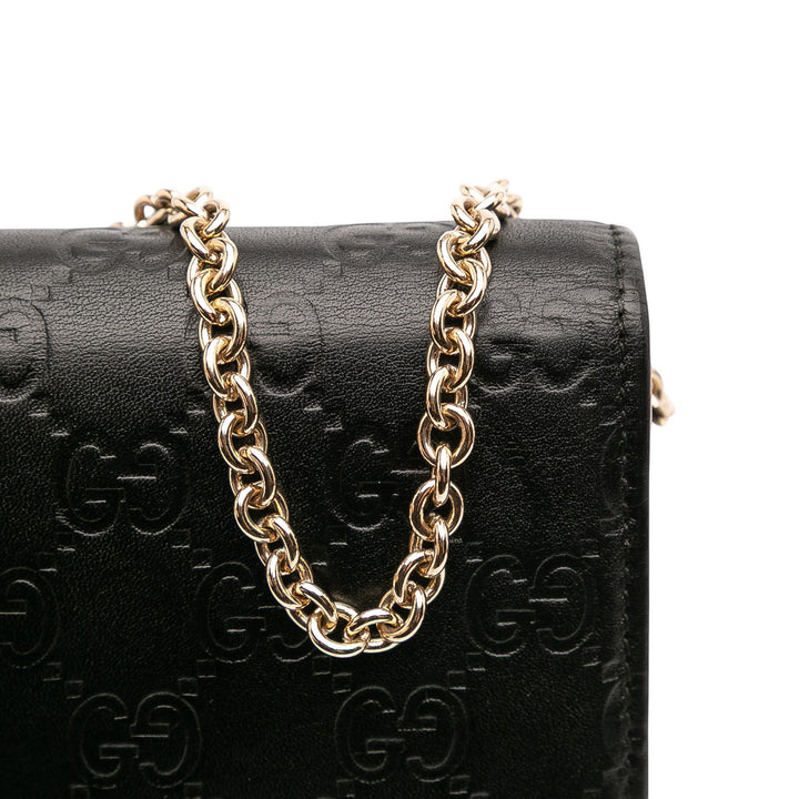 Gucci Guccissima Wallet on Chain Noir – GABY PARIS Authentique