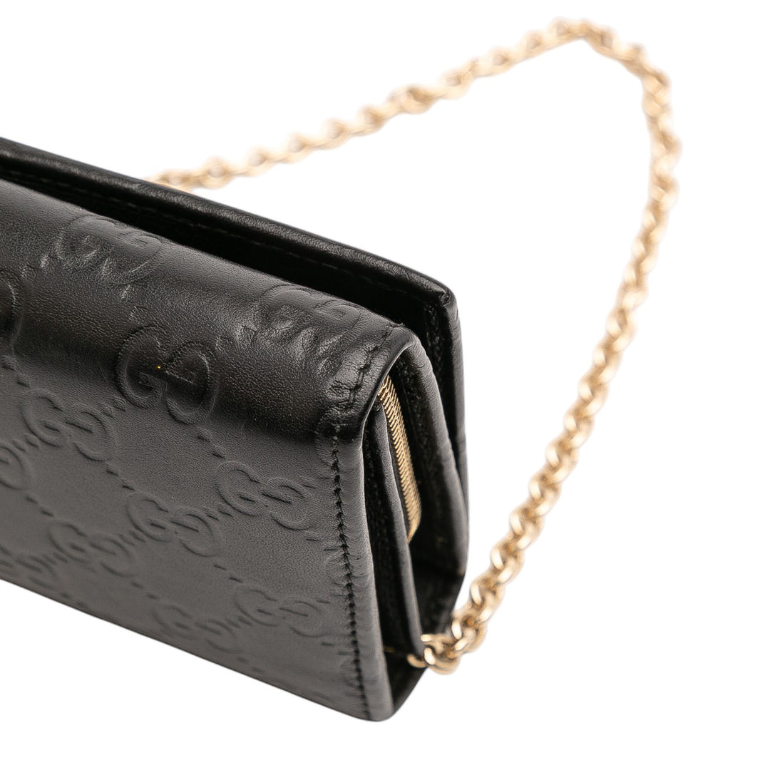 Gucci Guccissima Wallet on Chain Noir – GABY PARIS Authentique