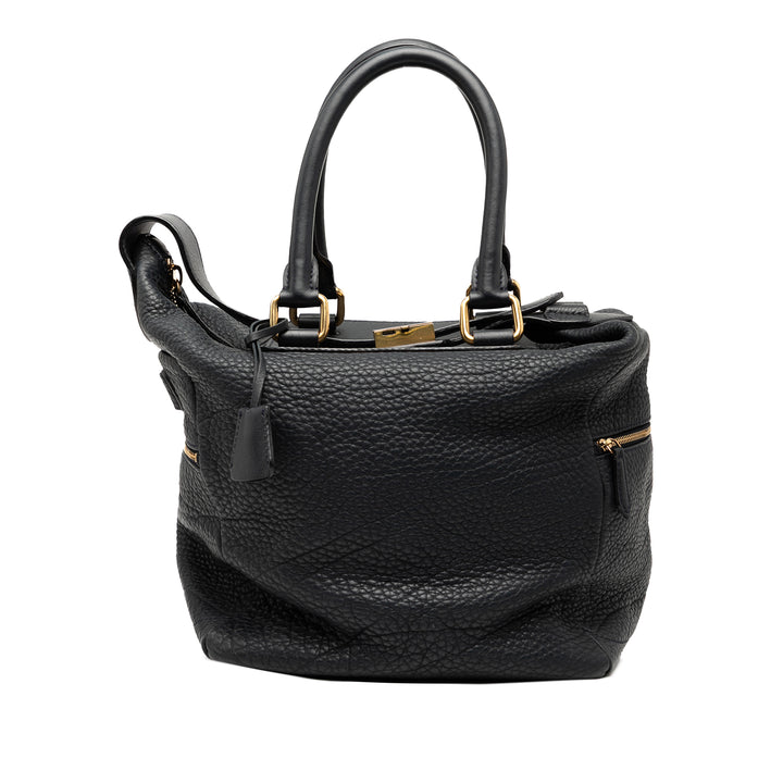 Celine Cuir Sac cartable Bleu