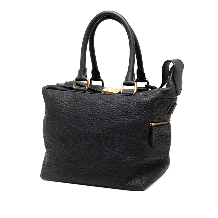 Celine Cuir Sac cartable Bleu