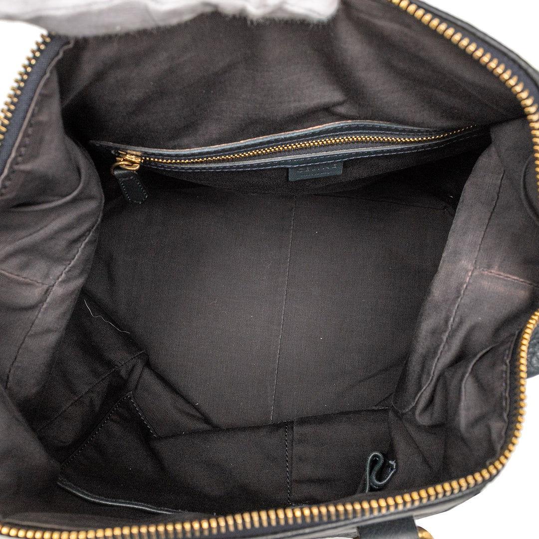 Celine Cuir Sac cartable Bleu