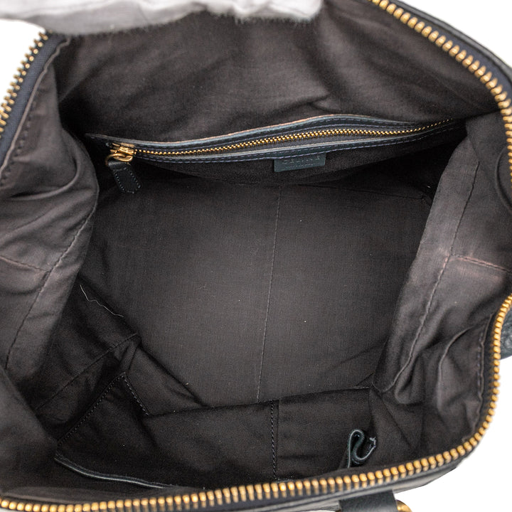 Celine Cuir Sac cartable Bleu