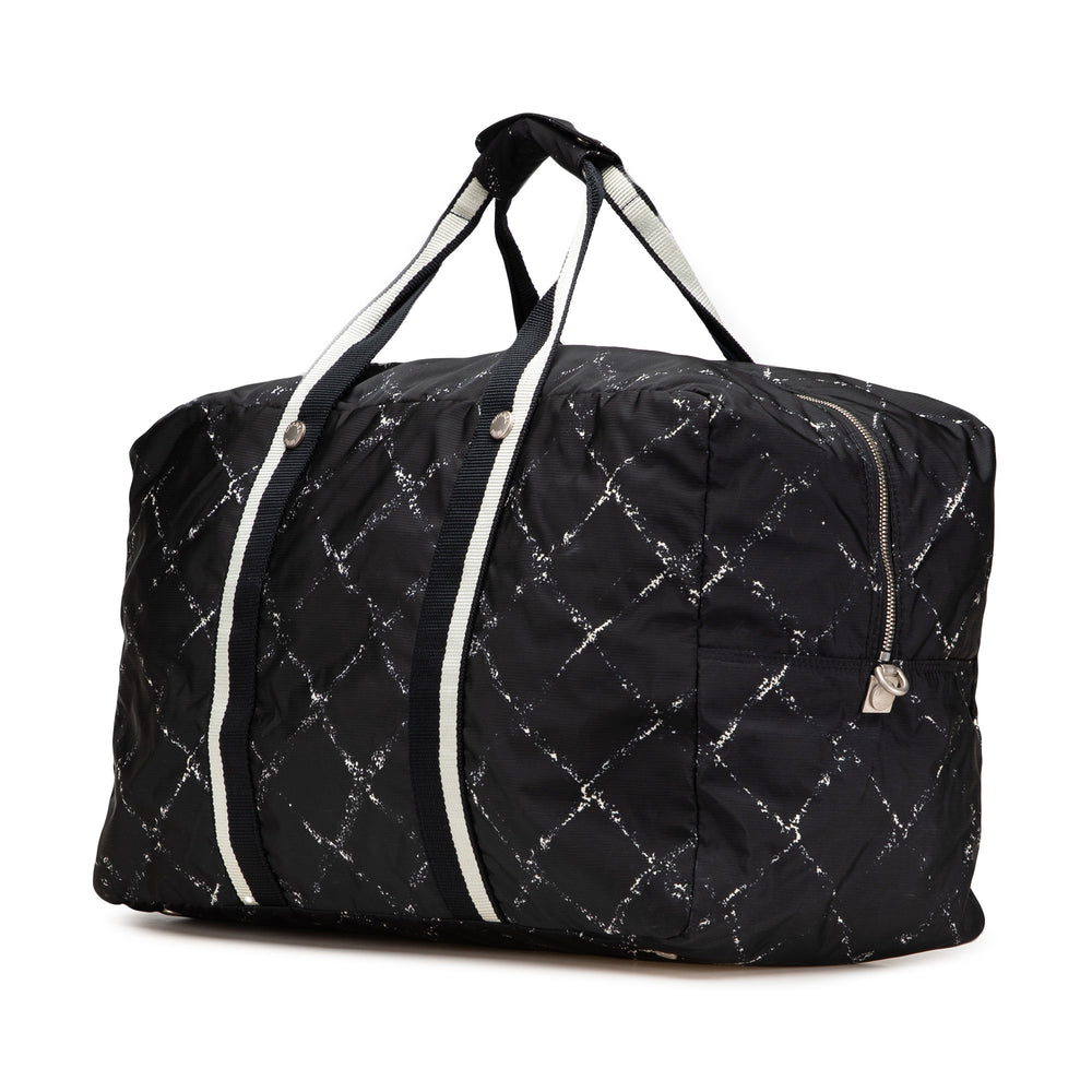 Old Travel Line Nylon Duffle Bag Black - Gaby Paris