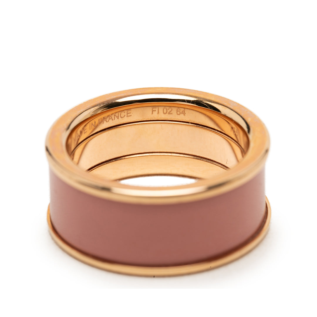 Hermès plaqué Émail H Diamant Uni Bague Moyen Doré – vue 5 – GABY PARIS