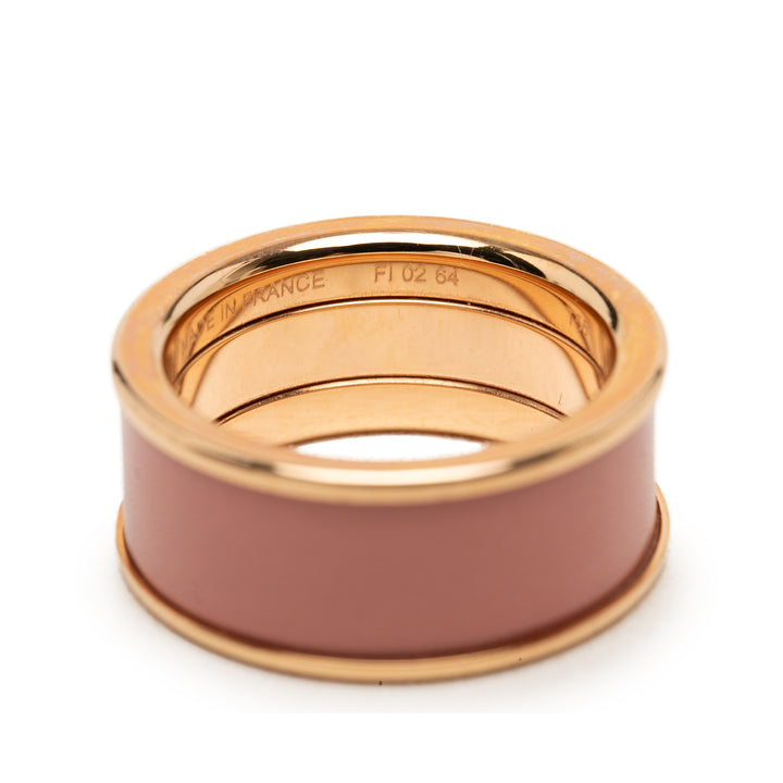 Hermès plaqué Émail H Diamant Uni Bague Moyen Doré – vue 5 – GABY PARIS