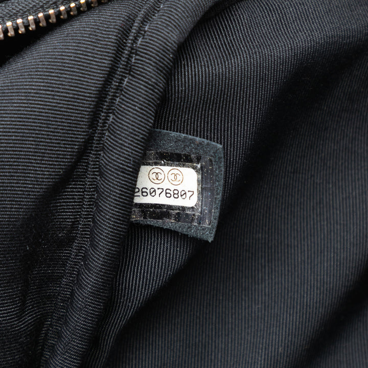 Matelassé Buckle Sac caméra Grand Cuir d'agneau Noir