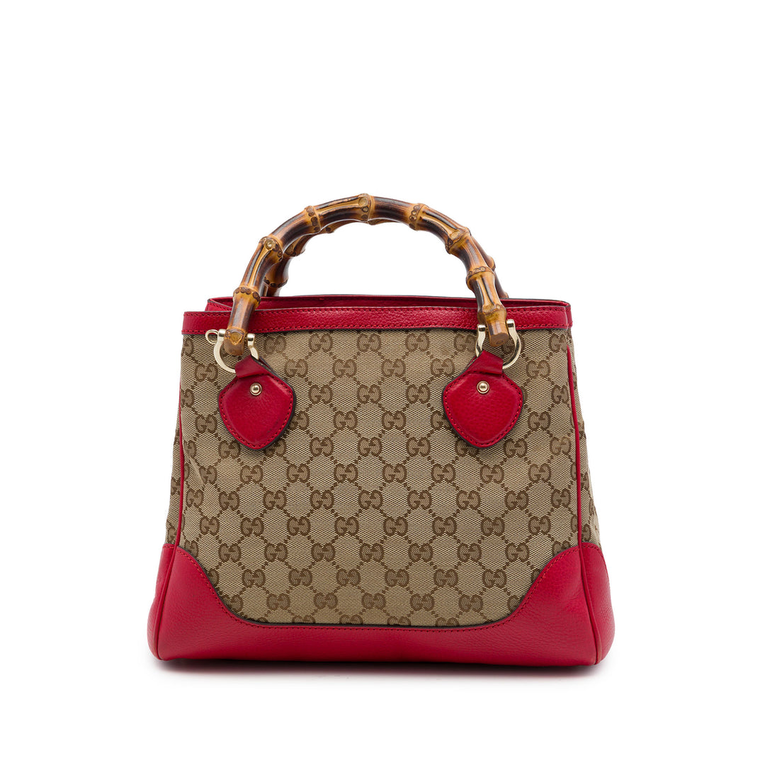 Gucci Cabas GG Bamboo Diana Rouge – vue principale – GABY PARIS