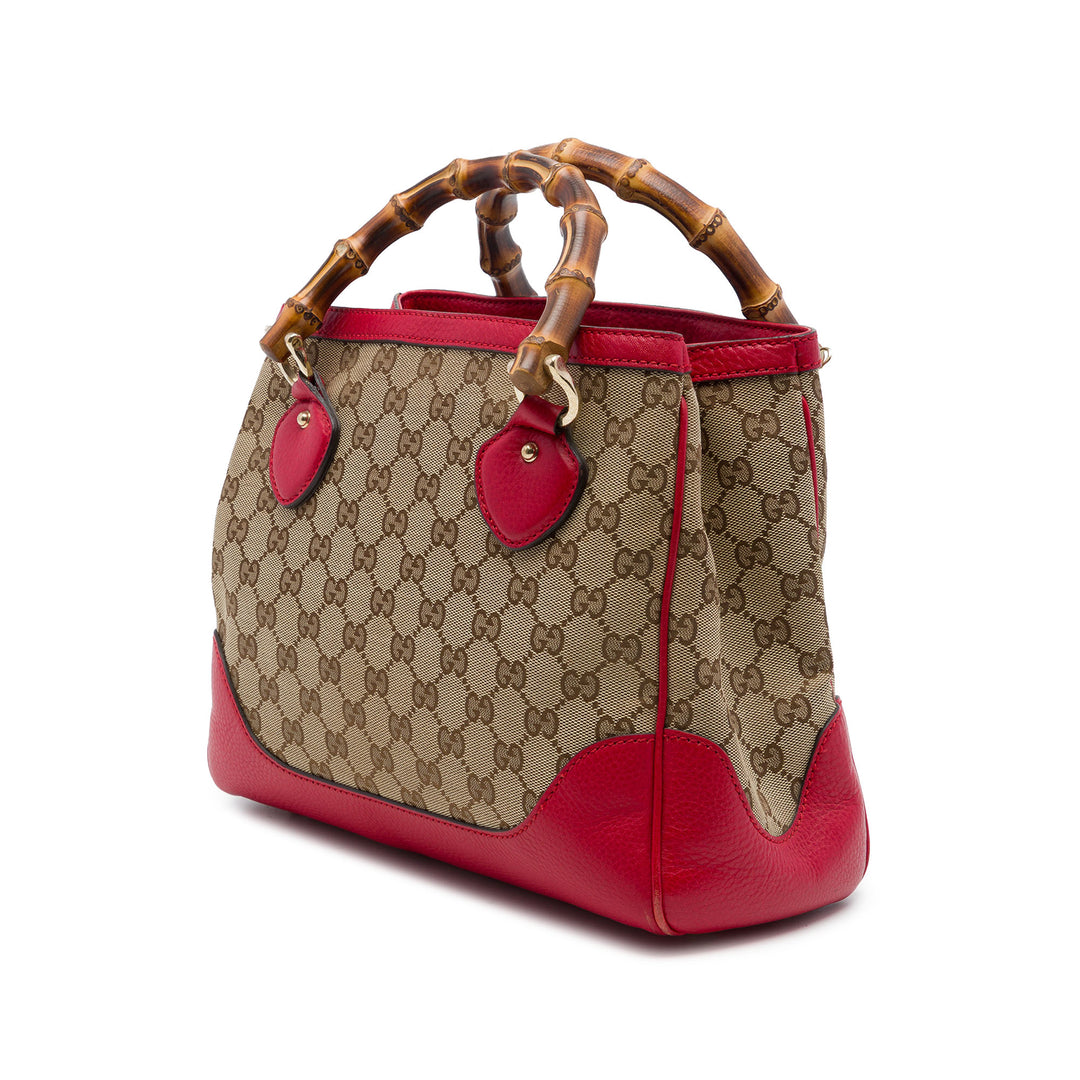 Gucci Cabas GG Bamboo Diana Rouge – vue 2 – GABY PARIS