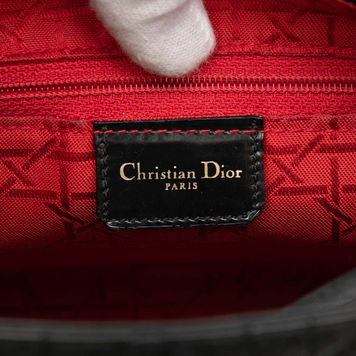 Dior Medium Cuir verni Cannage Lady Dior