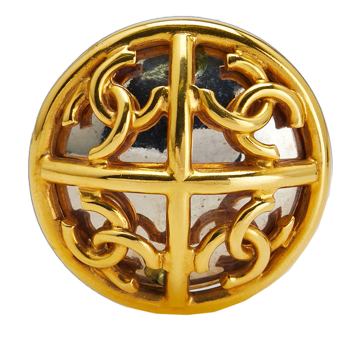 Chanel plaqué et plaqué CC Rond Broche – GABY PARIS Authentique