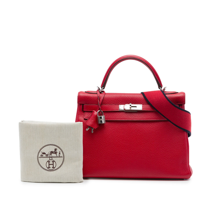 Hermès Sac à main Kelly II Retourne Amazone 32 Togo Rouge – vue 7 – GABY PARIS