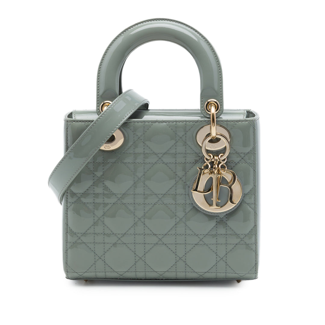 Dior Lady Dior Cannage Petit Gris – vue principale – GABY PARIS