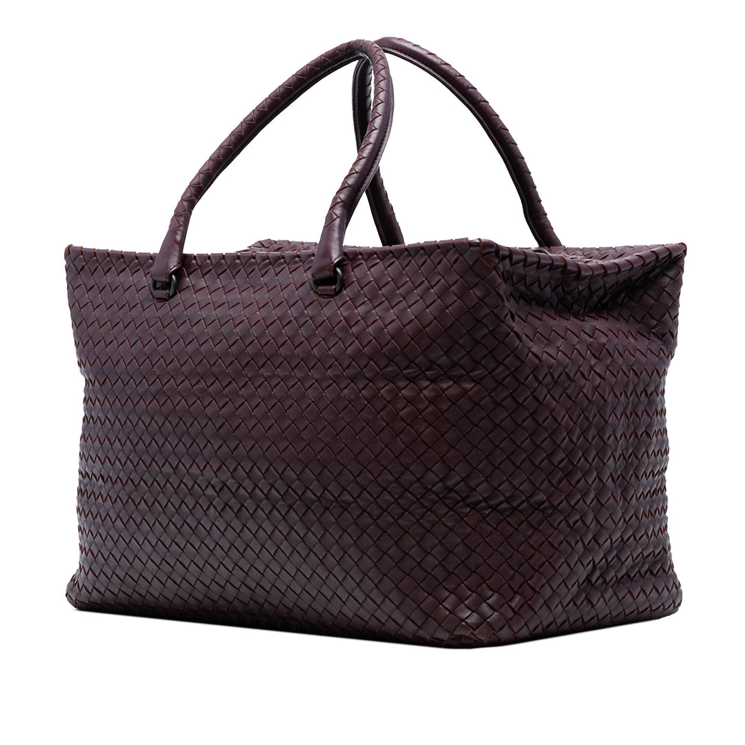 Bottega Veneta Large Nappa Intrecciato Brick Cabas Rouge – GABY PARIS Authentique