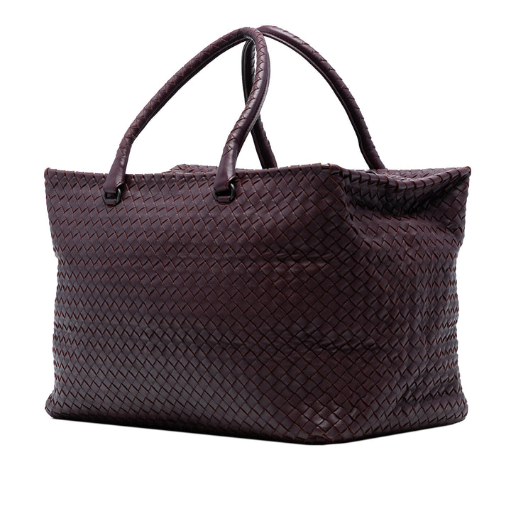 Bottega Veneta Large Nappa Intrecciato Brick Cabas Rouge – GABY PARIS Authentique