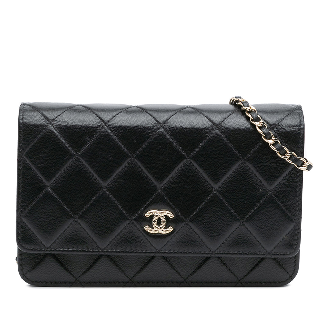 Chanel CC Quilted Cuir de veau Wallet on Chain Noir – GABY PARIS Authentique