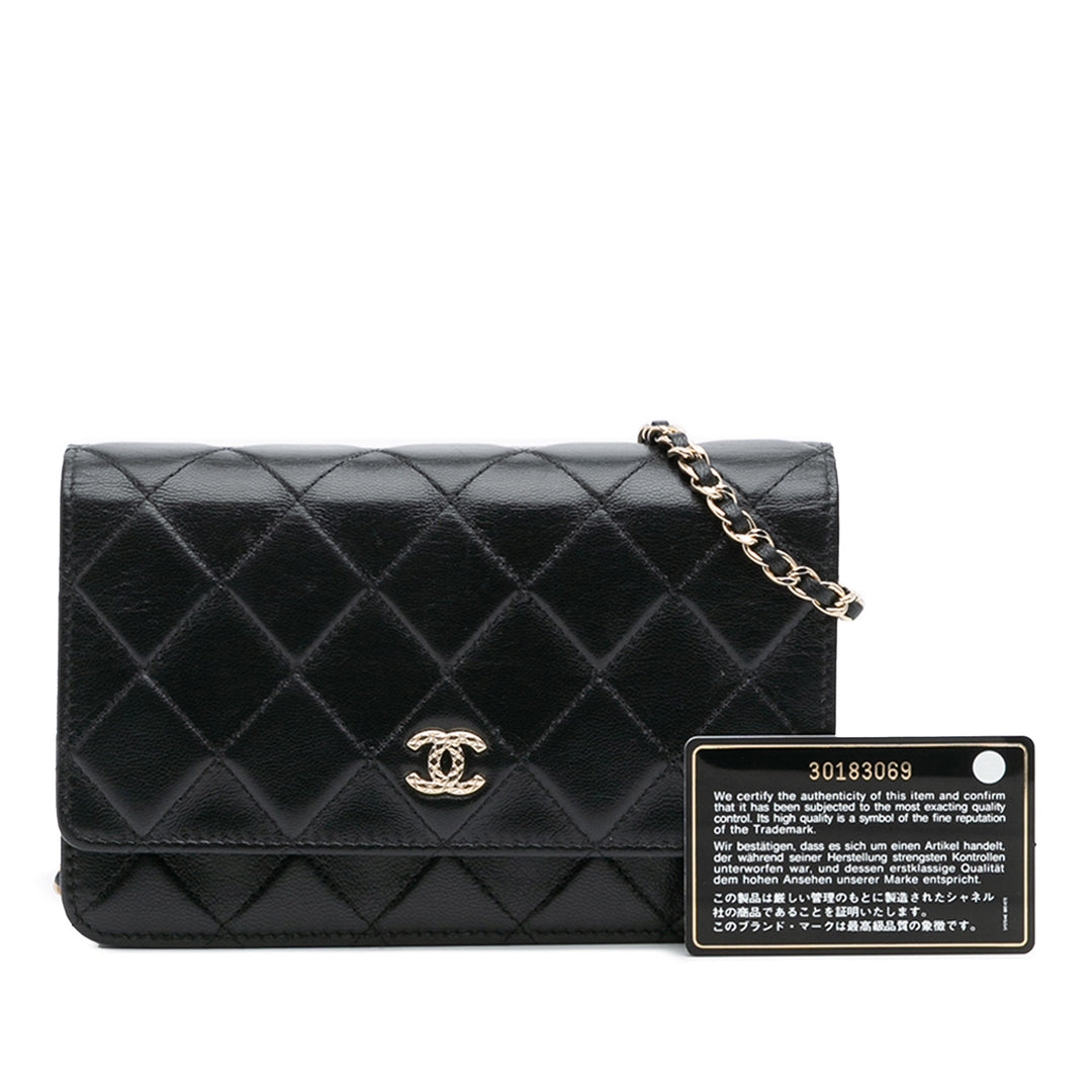 Chanel CC Quilted Cuir de veau Wallet on Chain Noir – GABY PARIS Authentique