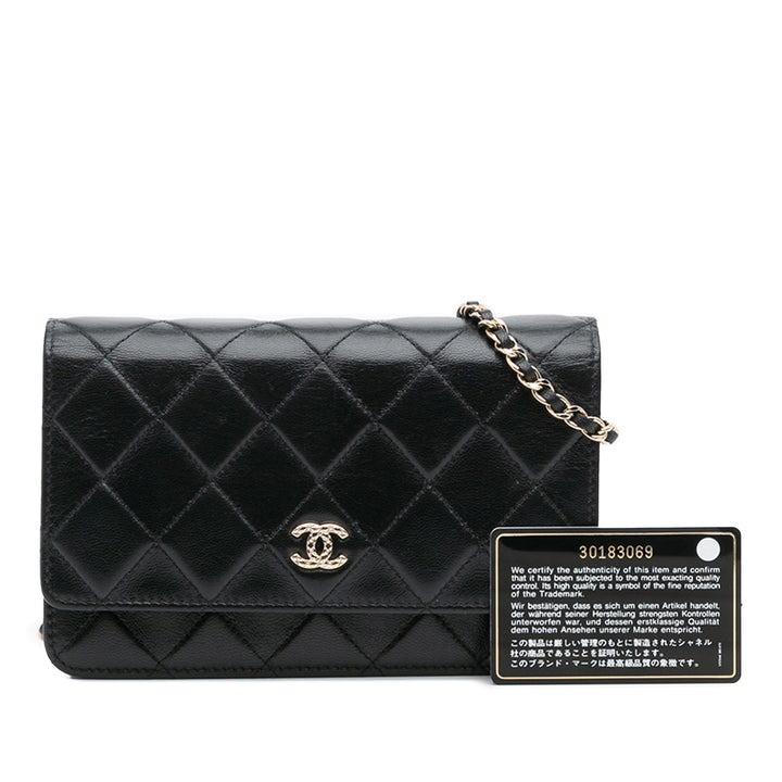 Chanel CC Quilted Cuir de veau Wallet on Chain Noir – GABY PARIS Authentique