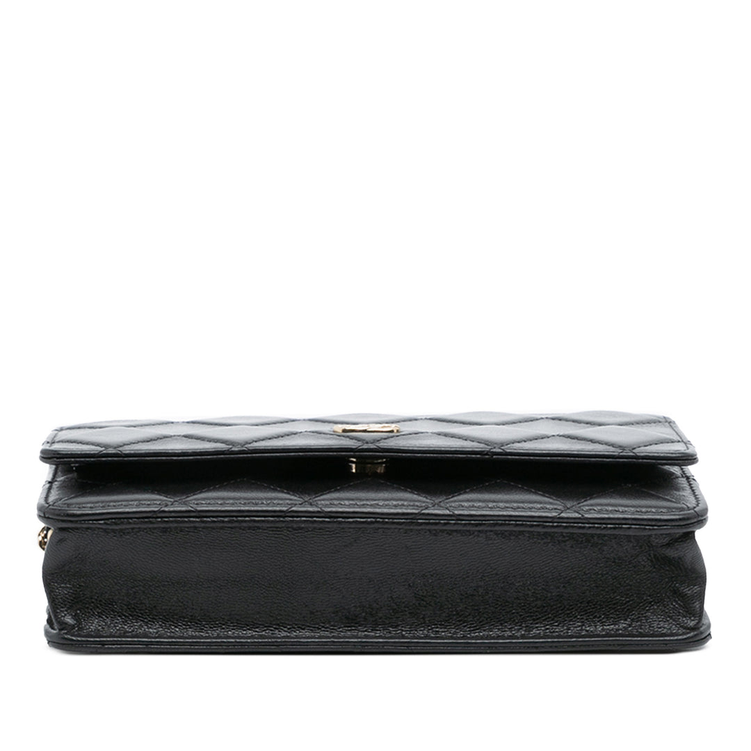 Chanel CC Quilted Cuir de veau Wallet on Chain Noir – GABY PARIS Authentique