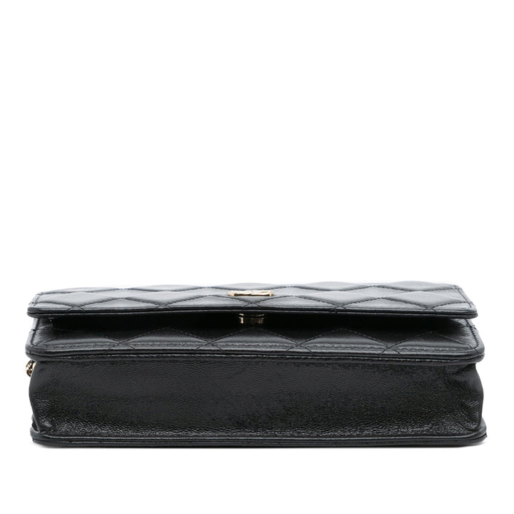 Chanel CC Quilted Cuir de veau Wallet on Chain Noir – GABY PARIS Authentique