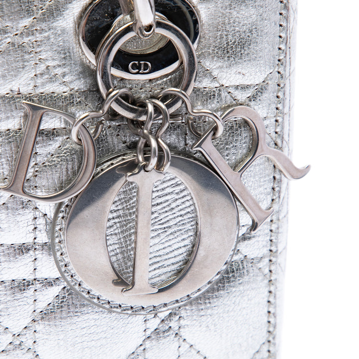 Dior Small Metallic Cuir de veau grainé Cannage My ABCDior Lady Dior