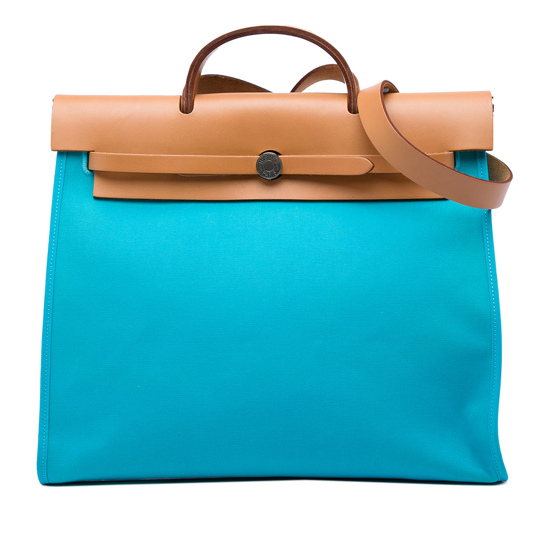 Hermès Sac à main Verso Herbag Zippé 39 Bleu – vue principale – GABY PARIS