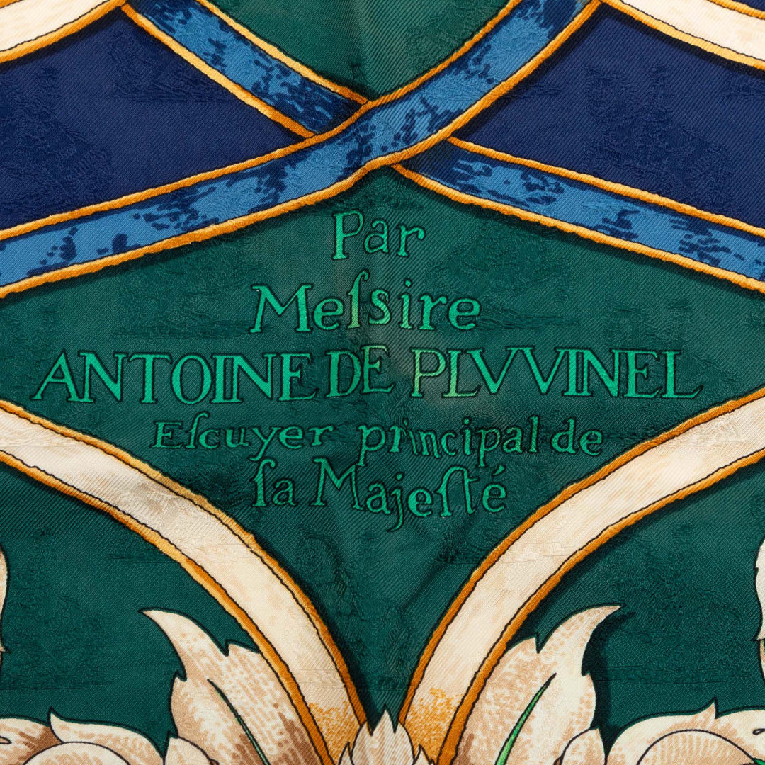 Hermès Par Mefsire Antoine De Plvvinel Foulard 90 Vert – vue 3 – GABY PARIS