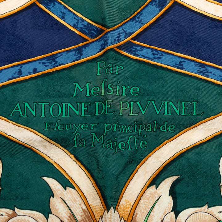 Hermès Par Mefsire Antoine De Plvvinel Foulard 90 Vert – vue 3 – GABY PARIS