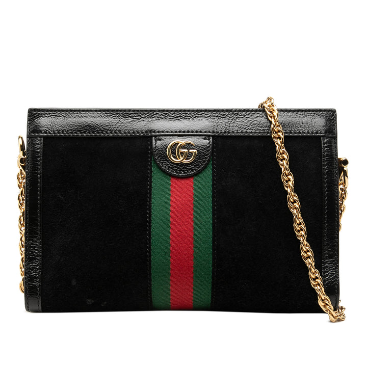 Gucci Sac bandoulière Web Ophidia Chaîne Petit Noir – vue principale – GABY PARIS