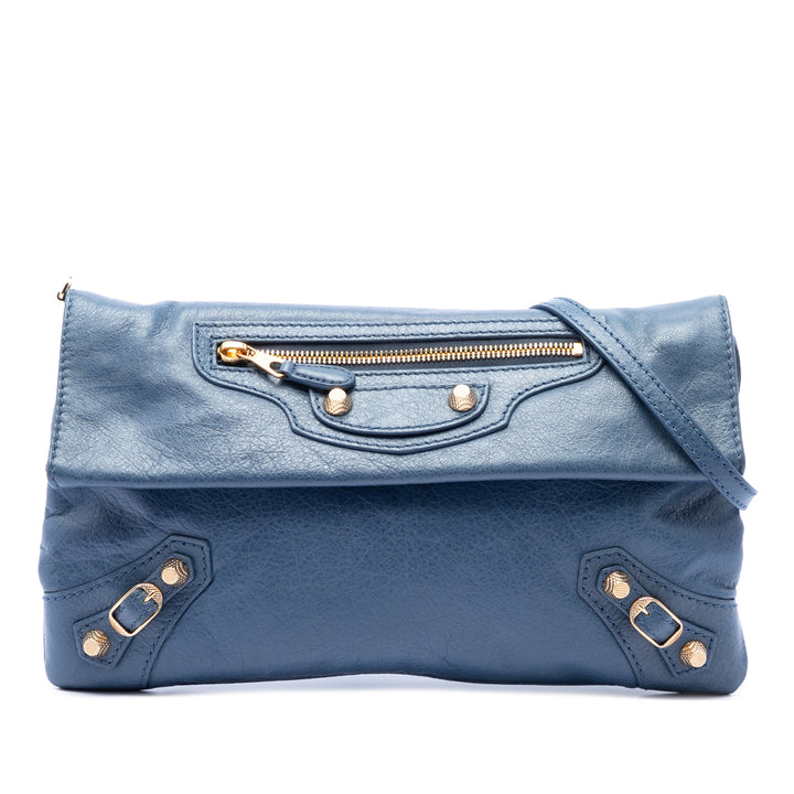 Balenciaga Cuir d’agneau Motocross Giant 12 Envelope Pochette With Strap