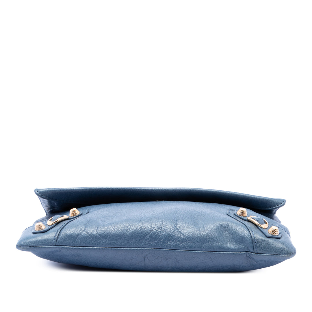 Balenciaga Cuir d’agneau Motocross Giant 12 Envelope Pochette With Strap