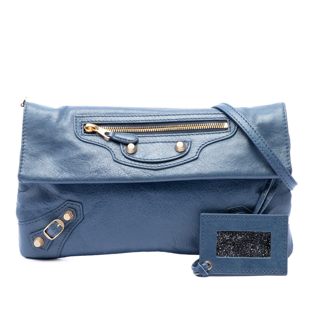 Balenciaga Cuir d’agneau Motocross Giant 12 Envelope Pochette With Strap