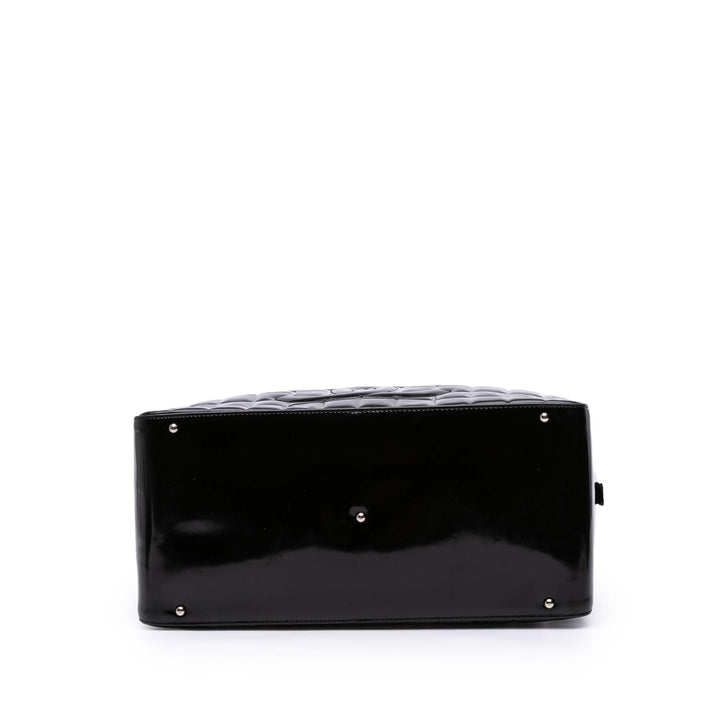 CC Chocolate Bar Patent Bowler Bag Black - Gaby Paris