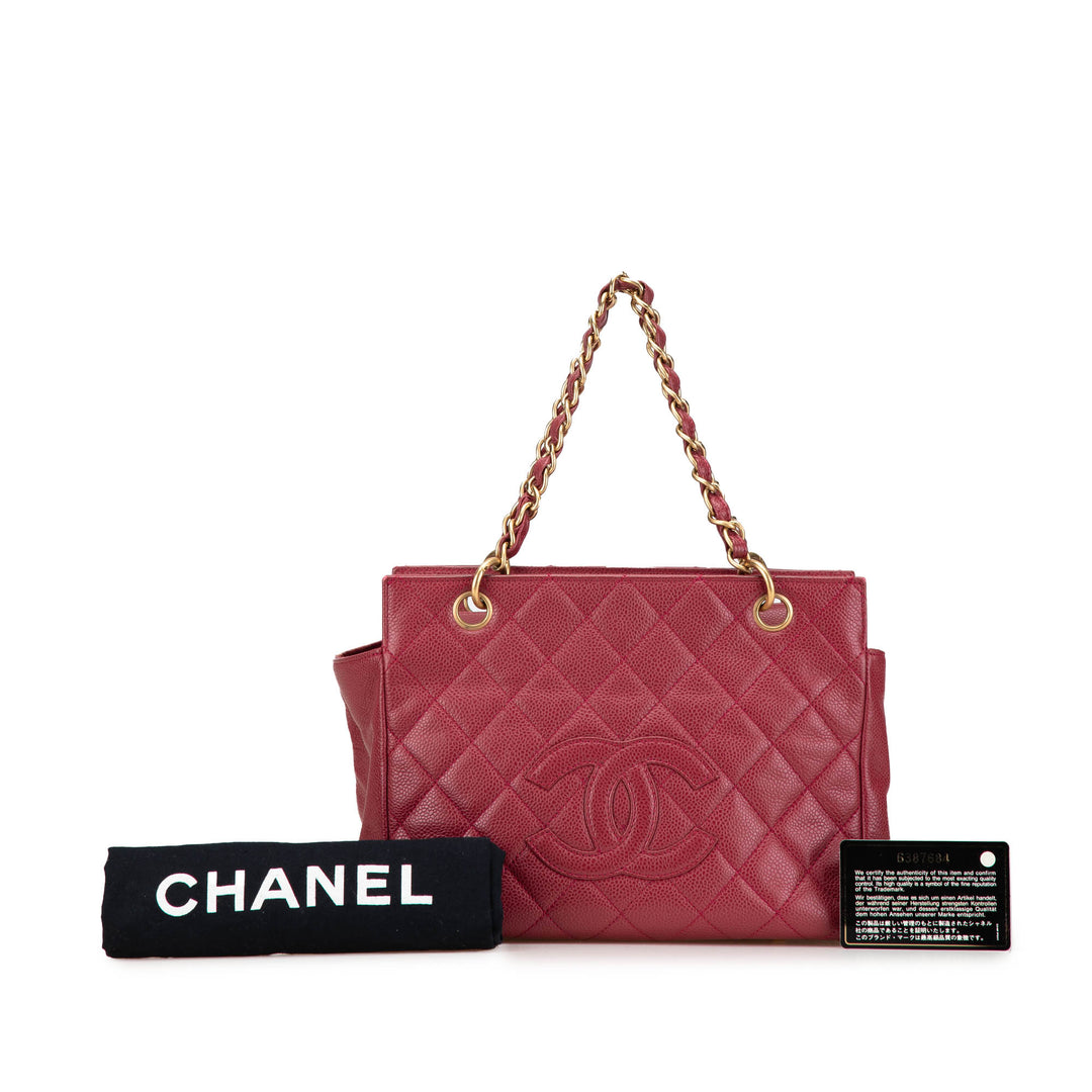 Caviar Grand Shopping Tote Red - Gaby Paris