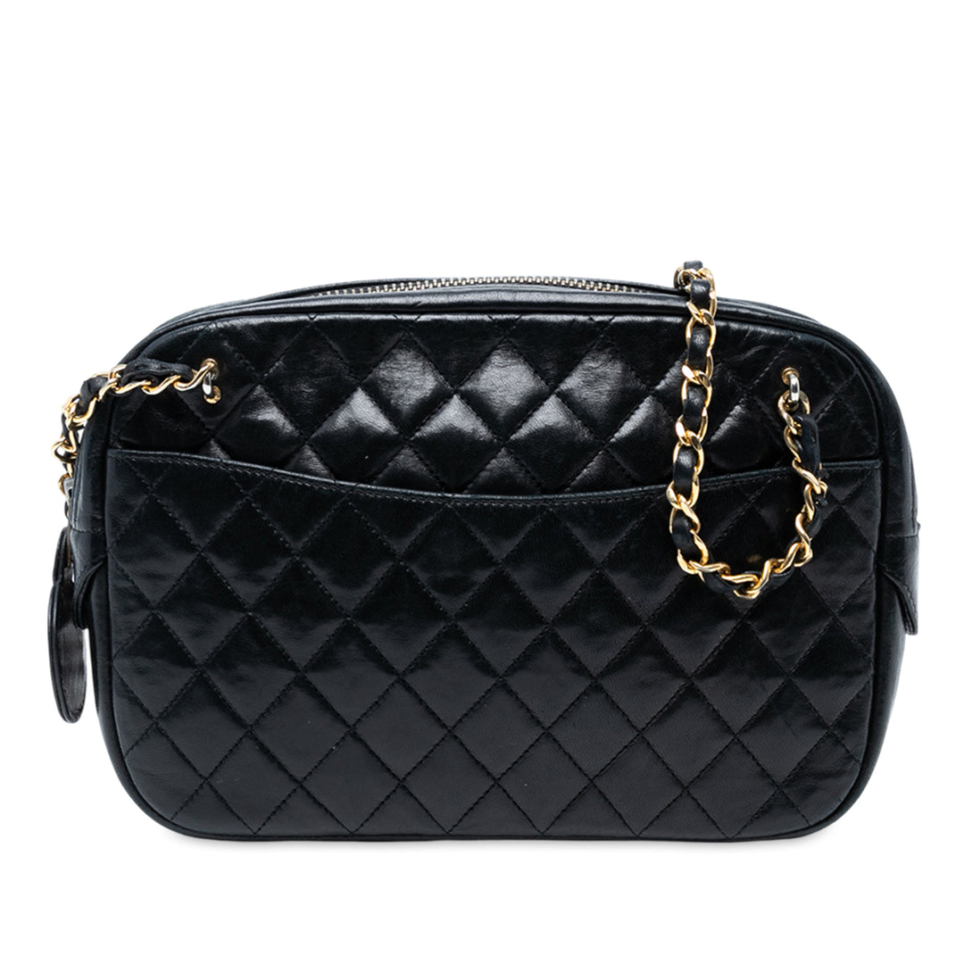 Chanel CC Quilted Cuir d’agneau Chain Sac caméra Noir – GABY PARIS Authentique