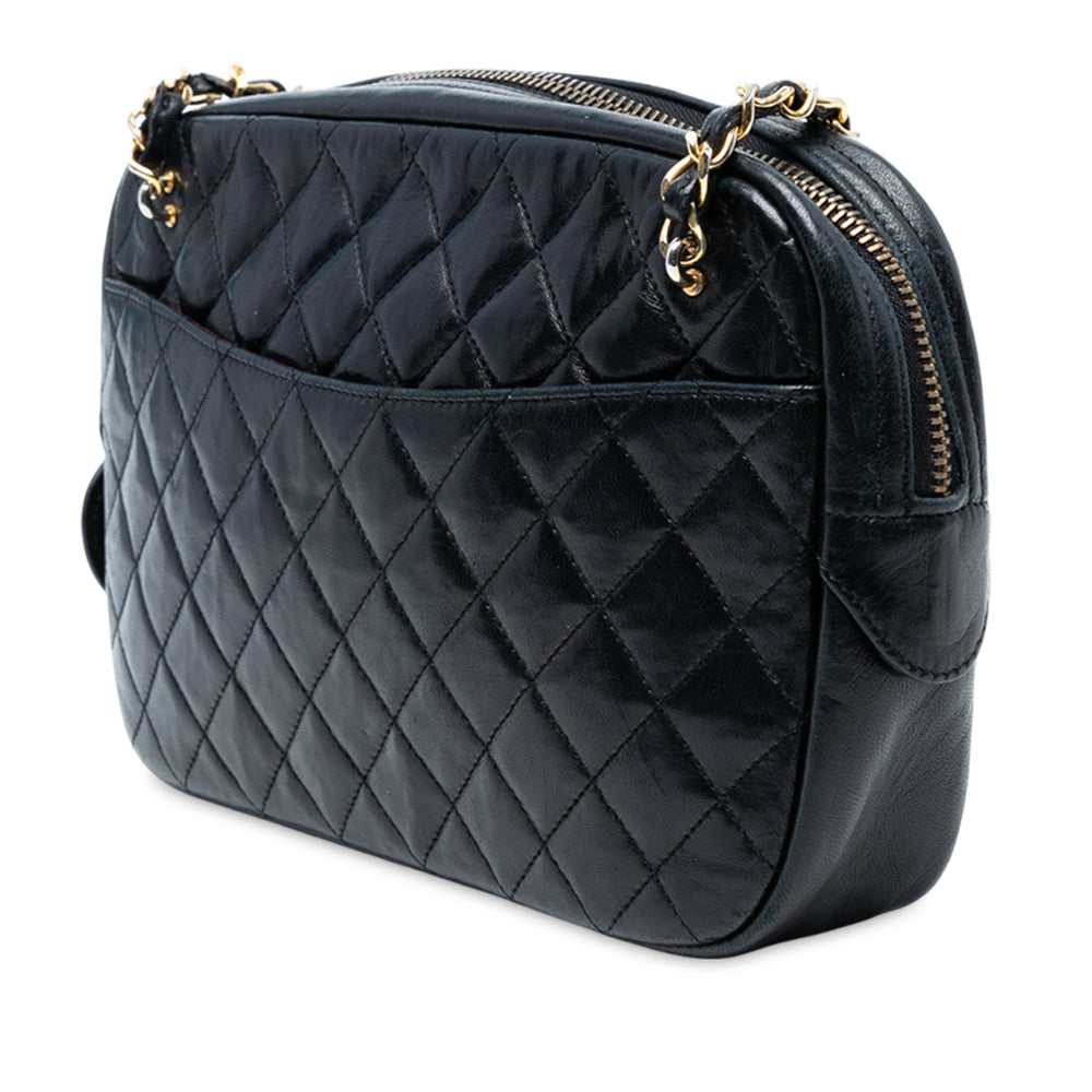 Chanel CC Quilted Cuir d’agneau Chain Sac caméra Noir – GABY PARIS Authentique