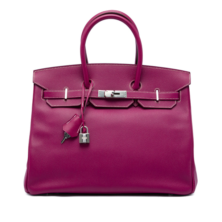 Hermès Sac à main Candy Verso Birkin Retourne 35 Epsom Rose – vue principale – GABY PARIS