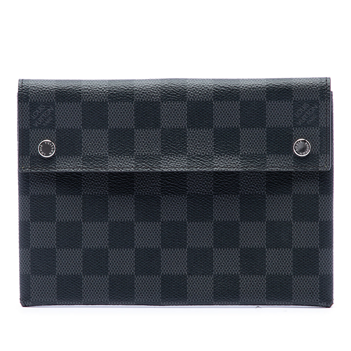 Alpha Pochette MM Damier Graphite Noir