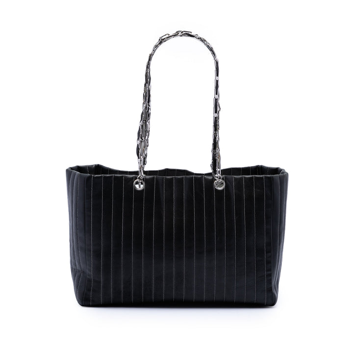 Chanel Large Cuir d’agneau Vertical Matelassé Mademoiselle Cabas
