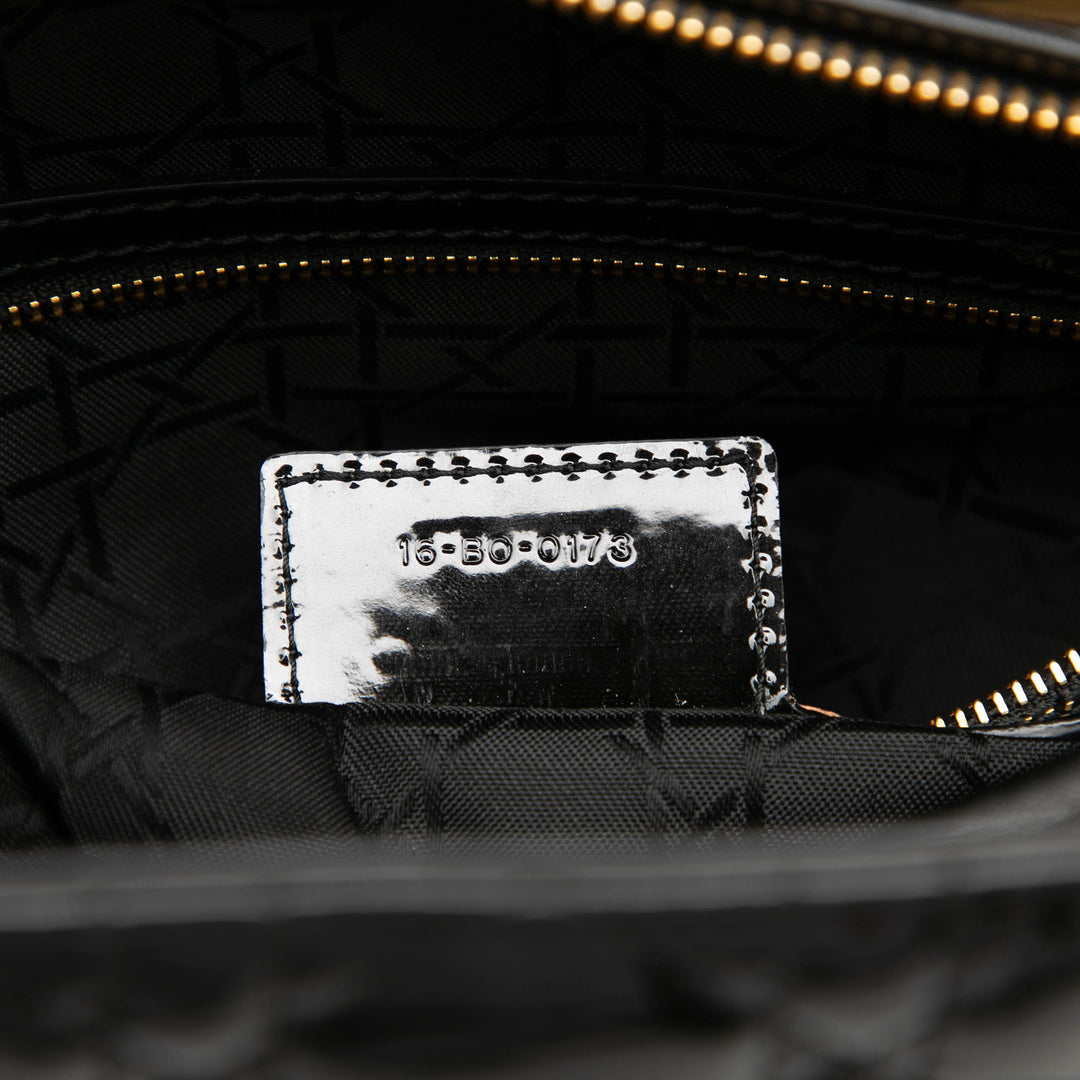 Dior Large Cuir verni Cannage Lady Dior
