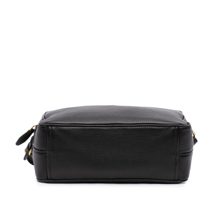 Vitello Phenix Double Zippé Sac caméra Noir