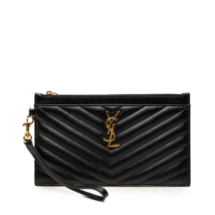 Grain De Poudre Matelasse Cassandre Zippé Pochette Grand Noir