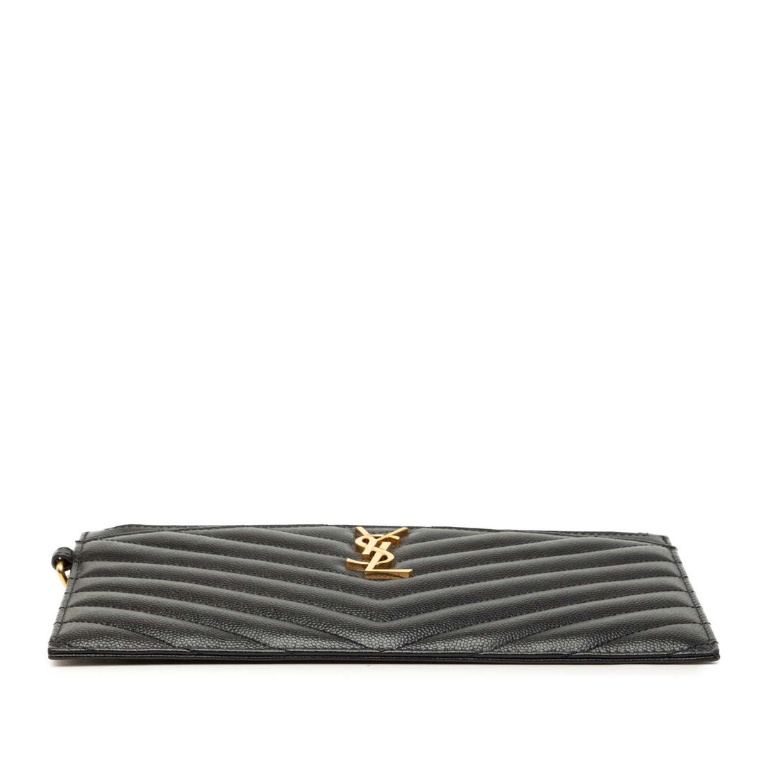 Grain De Poudre Matelasse Cassandre Zippé Pochette Grand Noir
