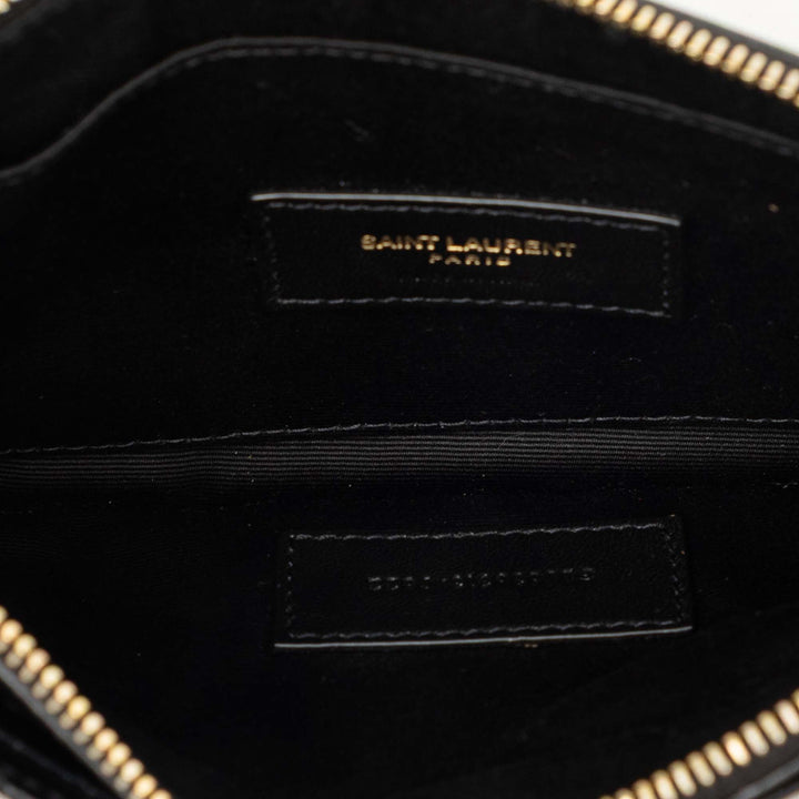 Grain De Poudre Matelasse Cassandre Zippé Pochette Grand Noir
