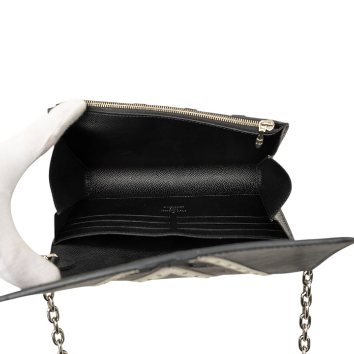 clouté Twist Wallet on Chain Épi Noir