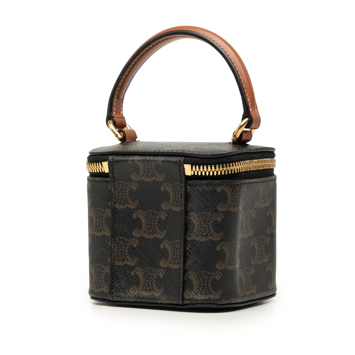 Triomphe Vanity Mini Triomphe enduite Marron