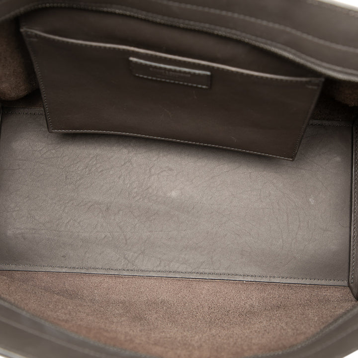 Saint Laurent Small Croc embossé Trimmed Cuir Downtown Cabas Sac cartable