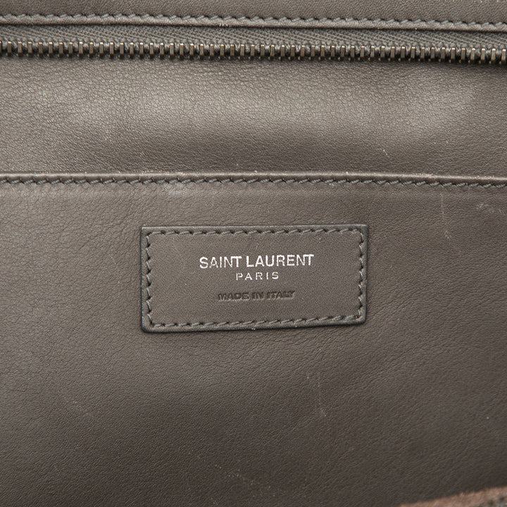 Saint Laurent Small Croc embossé Trimmed Cuir Downtown Cabas Sac cartable